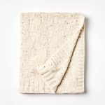 Checkered Knit with Neps Throw Blanket Cream - Threshold Designed with Studio McGee