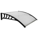 Simply-Me 40" x 40" Door Window Awning Polycarbonate Cover Front Door Outdoor Patio Awning Canopy UV Rain Snow Protection Hollow