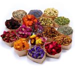 SACATR 16 Bags Dried Flowers,100% Natural Dried Flowers Herbs Kit for Soap Making, DIY Candle Making,Bath - Include Rose Petals,Lavender,Don't Forget