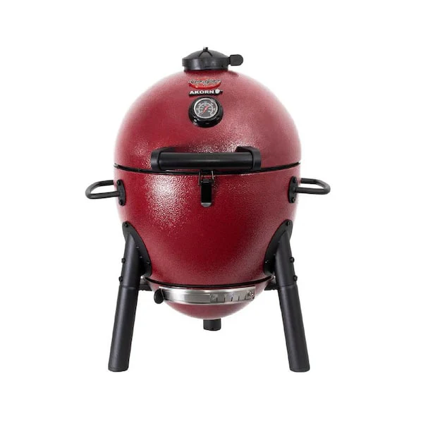 b068a82cb60a8a910f4ddf1e08fe092f1048361cd3d616fe7f2d1a711bb5fd89.webp Akorn Jr. 14 In. Portable Kamado Charcoal Grill in Red - Image 1