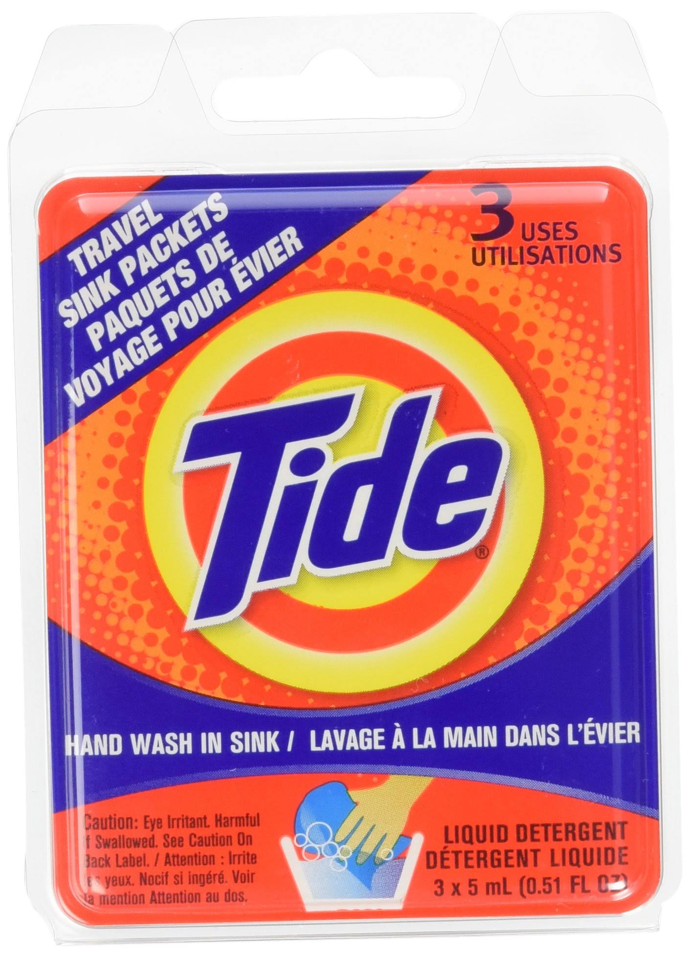 b0b8aa0eddbe5e942f22cca033443e86be9b517951e50f2e84914a32073454d8.jpg Tide Travel Sink Packets (4) - Image 1
