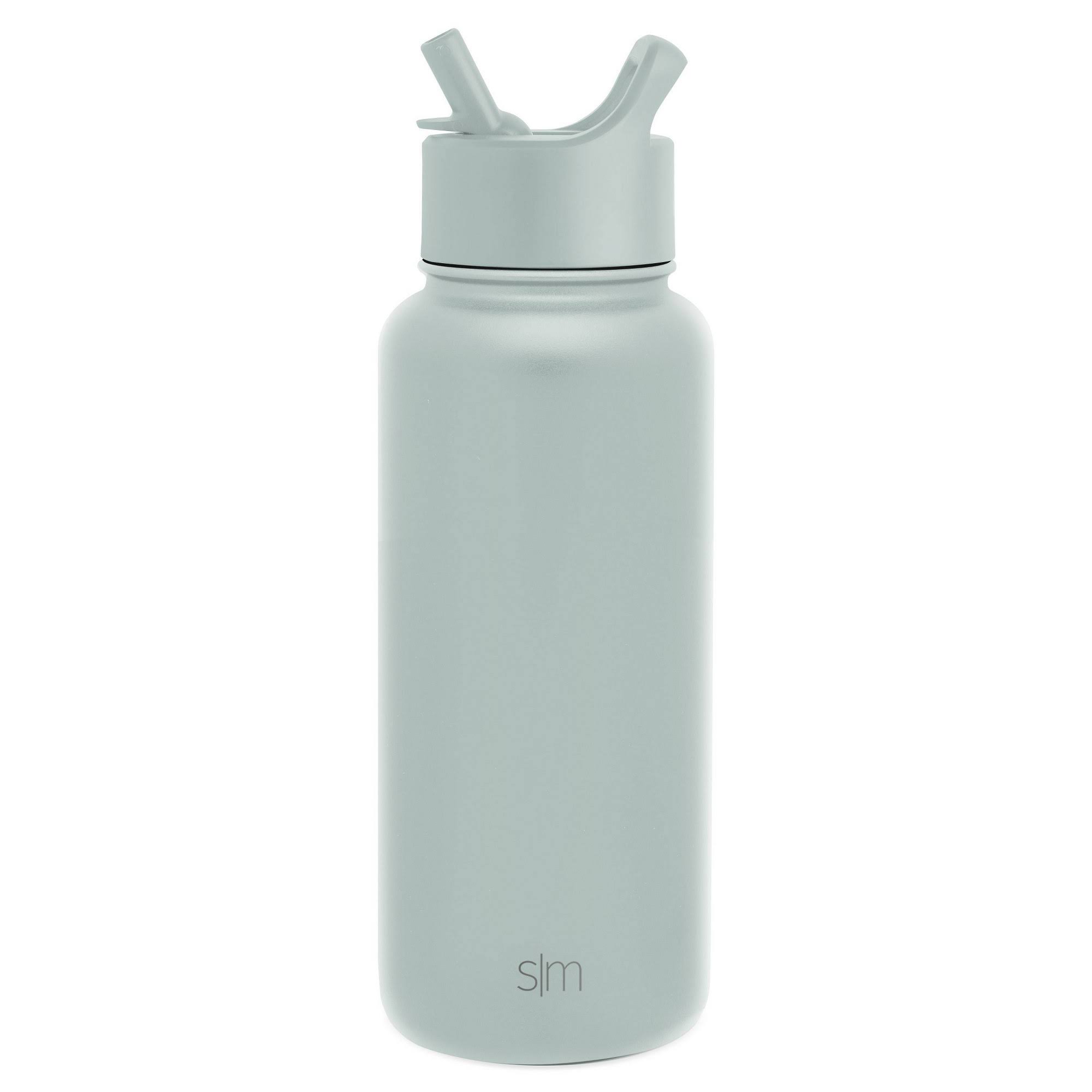 b0be656038069cf9e2411471c6d403e5285c63fcc54c2f8504cd65e14543b24f.jpg Simple Modern Summit 32oz Stainless Steel Water Bottle with Straw Lid Seaglass Sage - Image 1