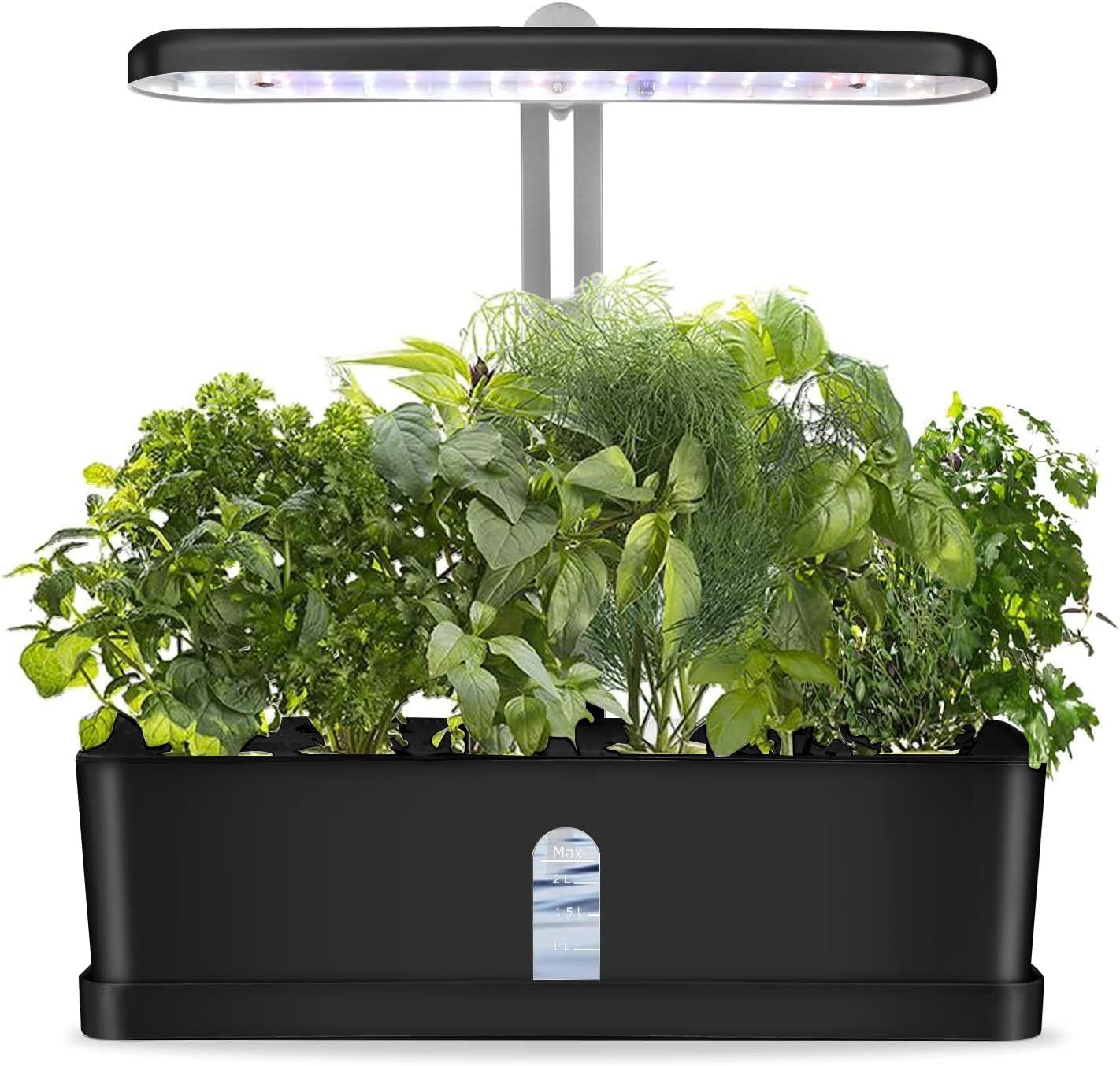 b0d48359c85ccf7ba2009555f08b0b66b507be0cc6821200b08c397f45247270.jpg MINEGROW Indoor Garden Hydroponics Growing System: Herb Garden Kit with LED Grow Light 9 Pods Hydroponic Home Vegetable Grower Smart Gardening Gifts - Image 1