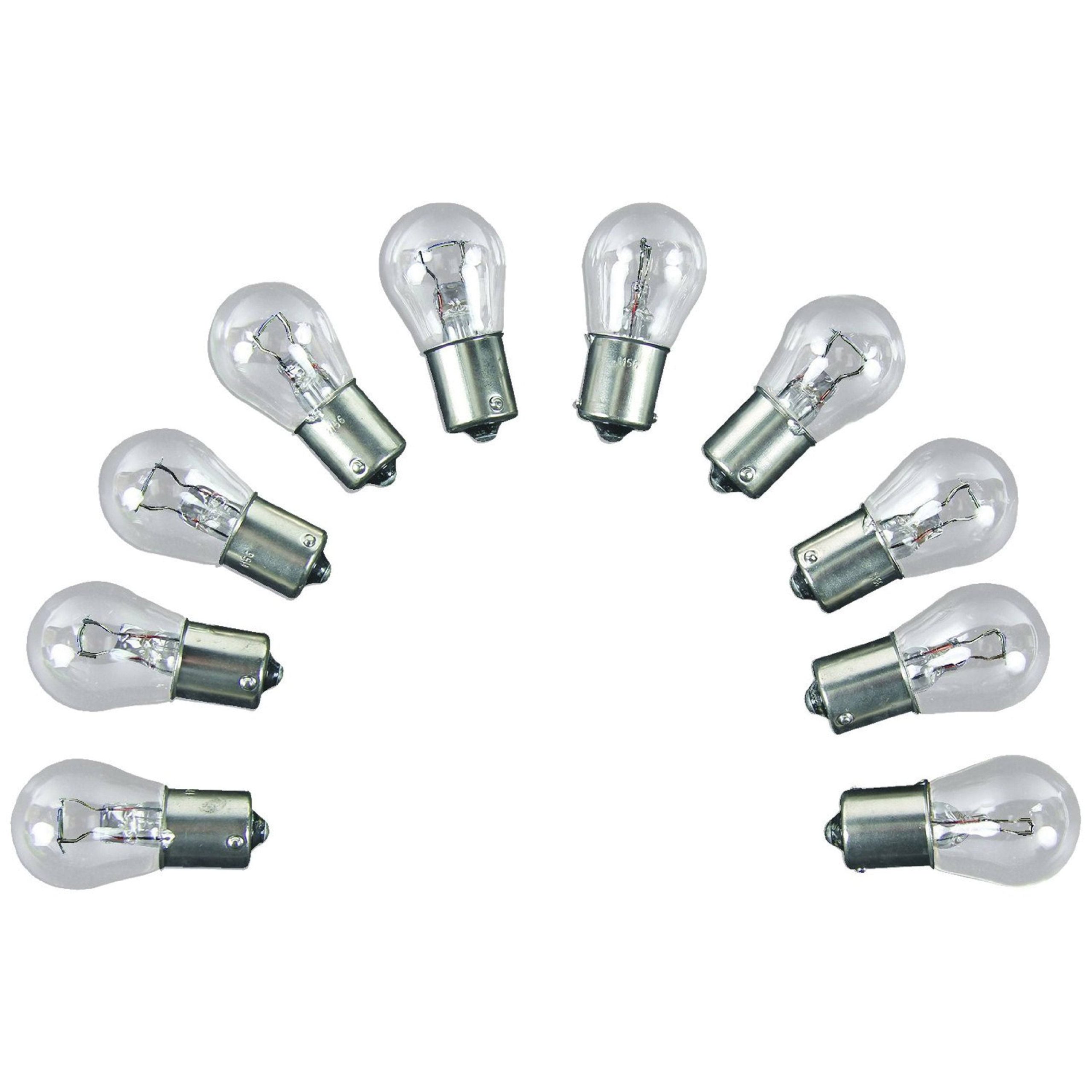 b0dababf3e459be6ef1cb48f593ffe40236f314c927c73306a64da96db8c92ab.jpg Camco 54788 Replacement 1141 Auto RV Backup Light Bulb Box of 10 - Image 1