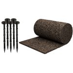 Black Rubber Mulch Border for Landscaping, 8' L x 2' W Roll, Natural-Looking Permanent Garden Barrier for Plants, Vegetables, and Flowers, Recycled