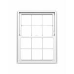 Pella 31.5" x 37.5" x 4.5" Jamb Vinyl New Construction White Double Hung Window Energy Star Northern Zone - Each