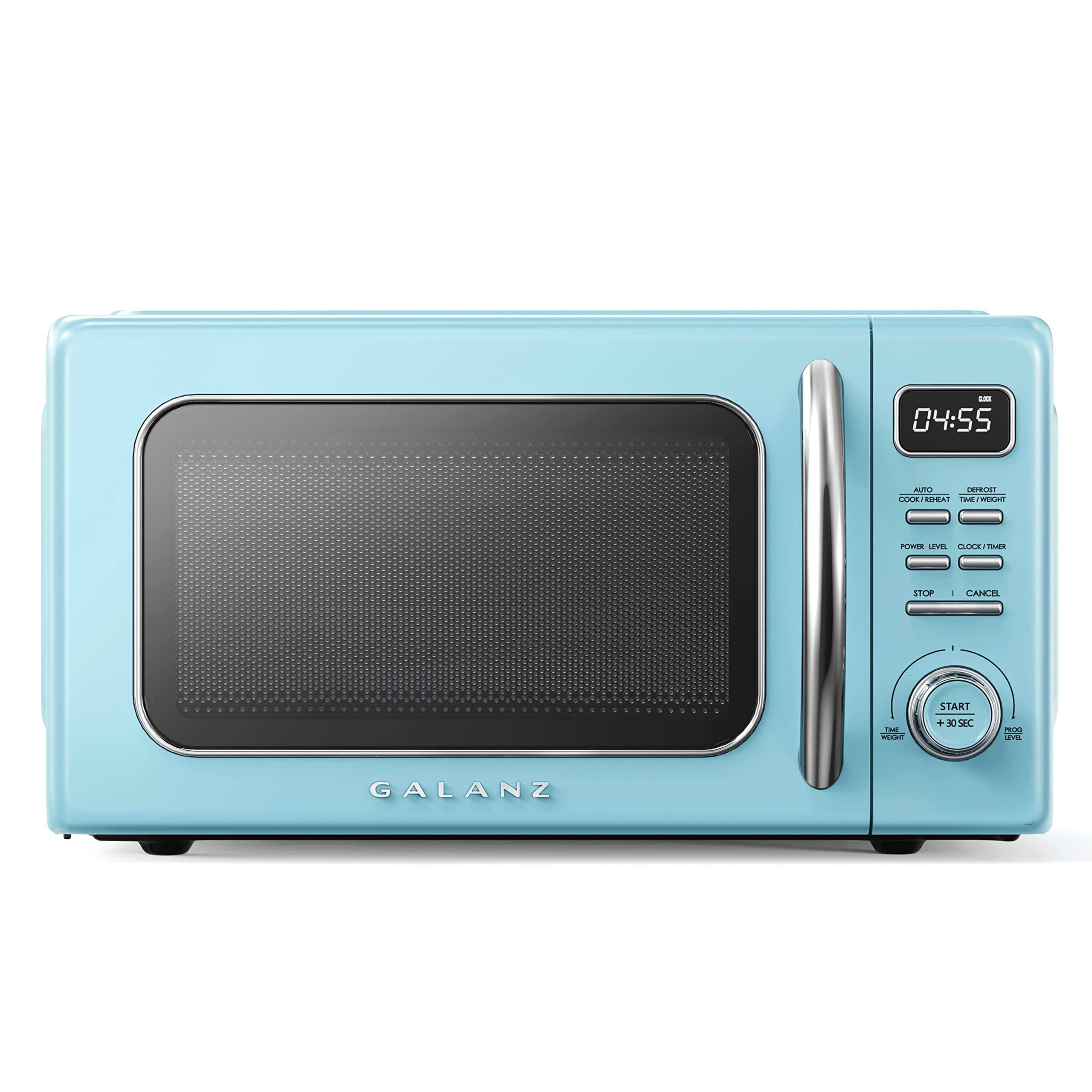 b0f3826e35427fa73278194400da73daeb2d9040d41255a7255d38a682ec98e3.jpg Galanz 1.1 Cu. ft. Retro Countertop Microwave in Blue - Image 1