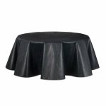 Mainstays 70" Round Grey Herringbone Peva Tablecloth