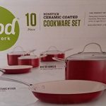 Food Network 10-pc. Nonstick Ceramic Cookware Set Red