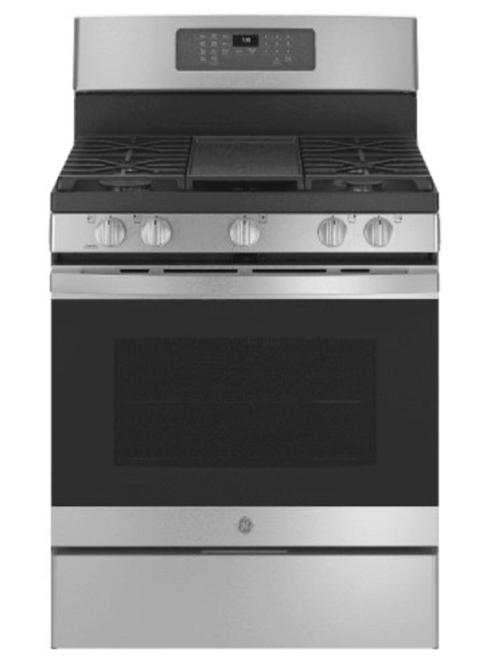 b11a63f3562907bf0c03914bd3ee2d14fb0562b20996f751c516ad47a9e4a145.jpg JGB735SPSS GE 30" Freestanding GAS Convection Range with Air Fry - Stainless Steel - Image 1