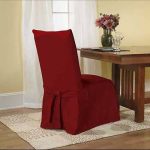Sure Fit Cotton Duck Claret Full Dining Room Chair Slipcover