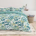 Home Collection Pemium Ultra Soft Boho Flower Reversible Duvet Cover Set - Teal - Twin