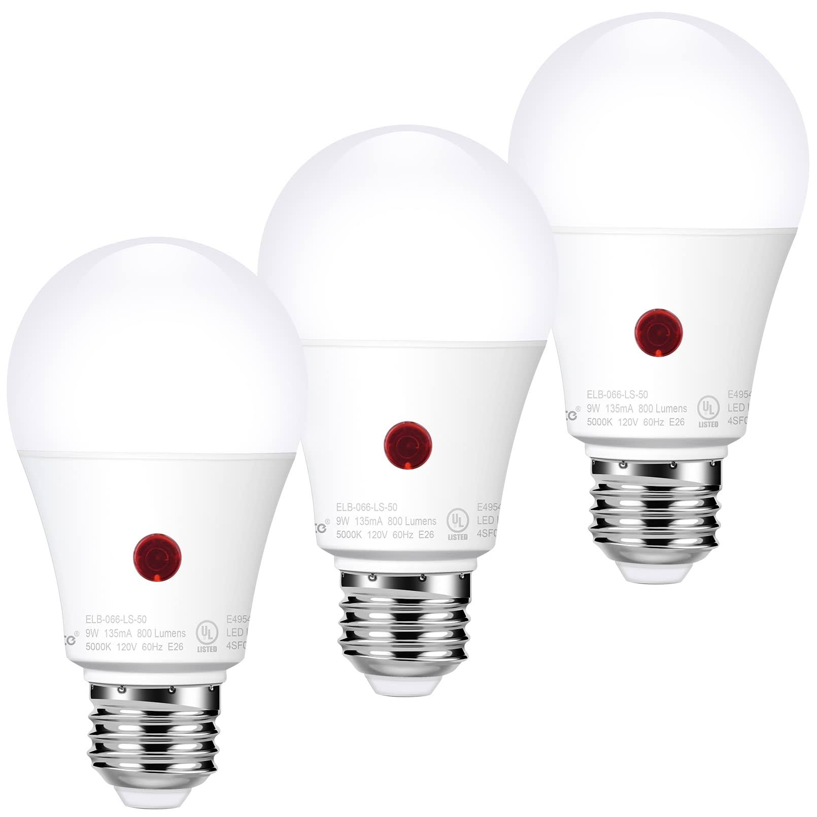 b1318637f80dd02210eea0bf871101e21981edcf0c321a238900b6643fcb7616.jpg Emotionlite Dusk to Dawn Sensor Light Bulbs Outdoor,Neutral White LED Bulbs, 60 Watt Equivalent, Automatic On/Off, Porch, Patio,Garage, Hallway, - Image 1