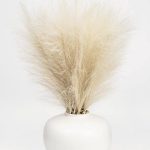 Better Homes & Gardens 14" Artificial Pampas in White Rounded Ceramic Vase