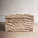 Storage Box with Lid - Flat File Organizer Color: White Wash