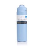 Mainstays Solid Print Insulated Stainless Steel Water Bottle with Flip-Top Lid - Blue Essence - 24 fl oz