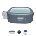 Bestway Coleman Hawaii Airjet Inflatable Hot Tub with EnergySense Cover, Grey