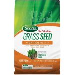Scotts Turf Builder Grass Seed High Traffic Mix Self-Repairs to Withstand Wear and Tear with Root-Building Nutrition, 2.4 lb.