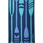 L.L.Bean Seaside Paddles Printed Beach Towel - Ocean Blue