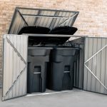 Cover-It 6x3 Metal Outdoor Galvanized Steel Storage Shed with Swinging Lockable Doors for Backyard or Patio Storage of Trash Cans, Bikes, Supplies,