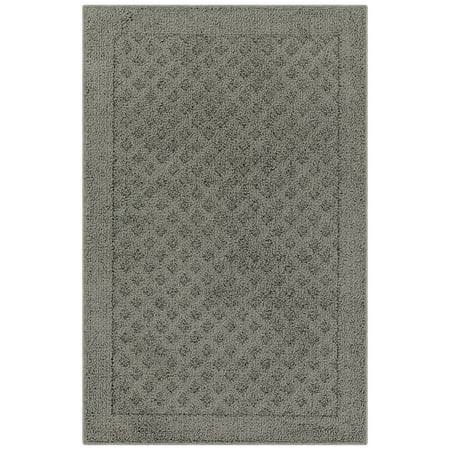 b1ed2400ced6dd487c3cd91a61dfd75b6a00ce2196d8cd38f378d903c5dbf2cf.jpg Mainstays Traditional Dylan Solid Olefin Pewter Gray Indoor Accent Rug, 2'6 inchx3'10 inch, Size: 2'6 inch x 3'10 inch - Image 1