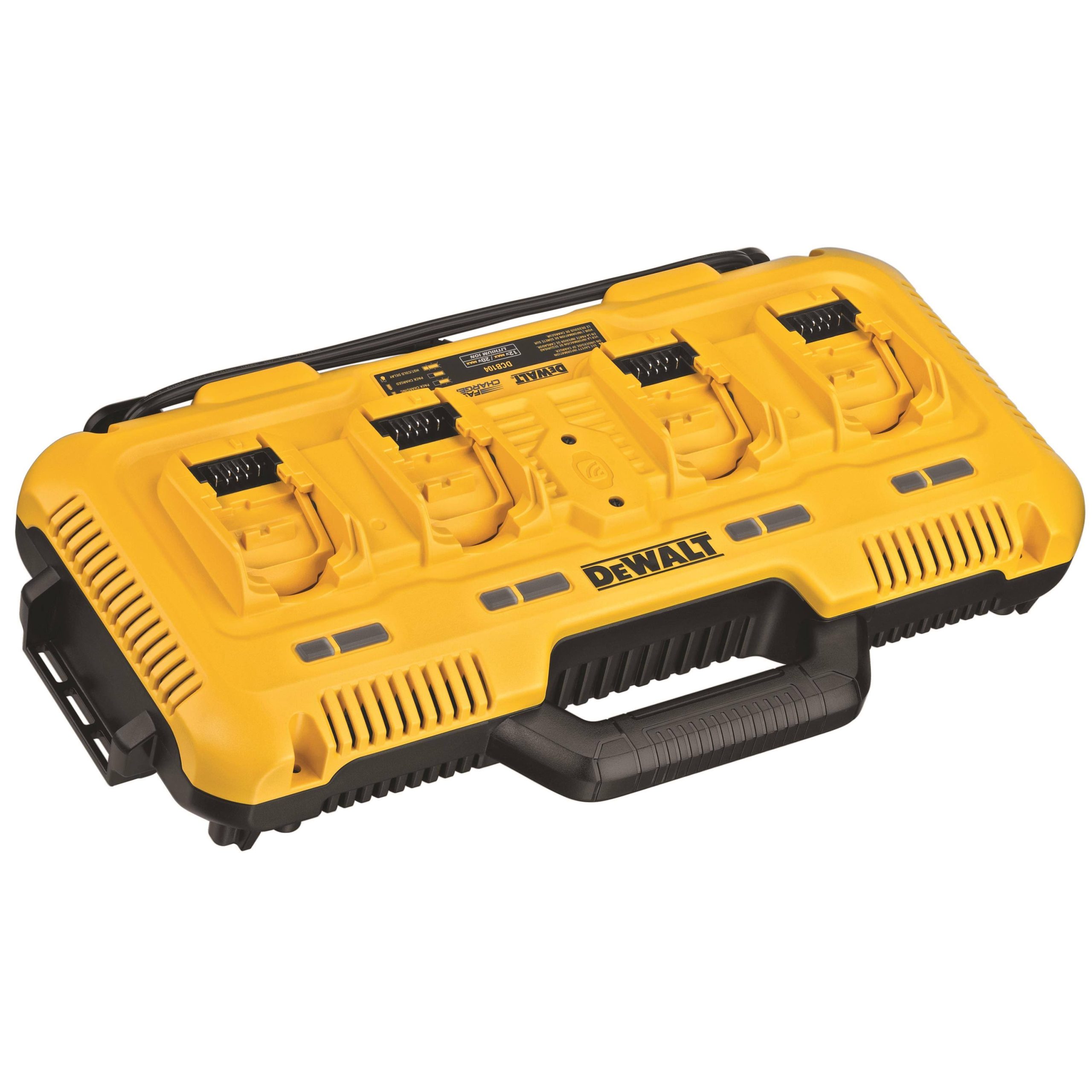 b22021c91d6f94e9153120318f67cf5b82d29273e6b0340782aa6b1279e73dec.jpg DeWalt DCB104 (4 Port) Fast Charger - Image 1