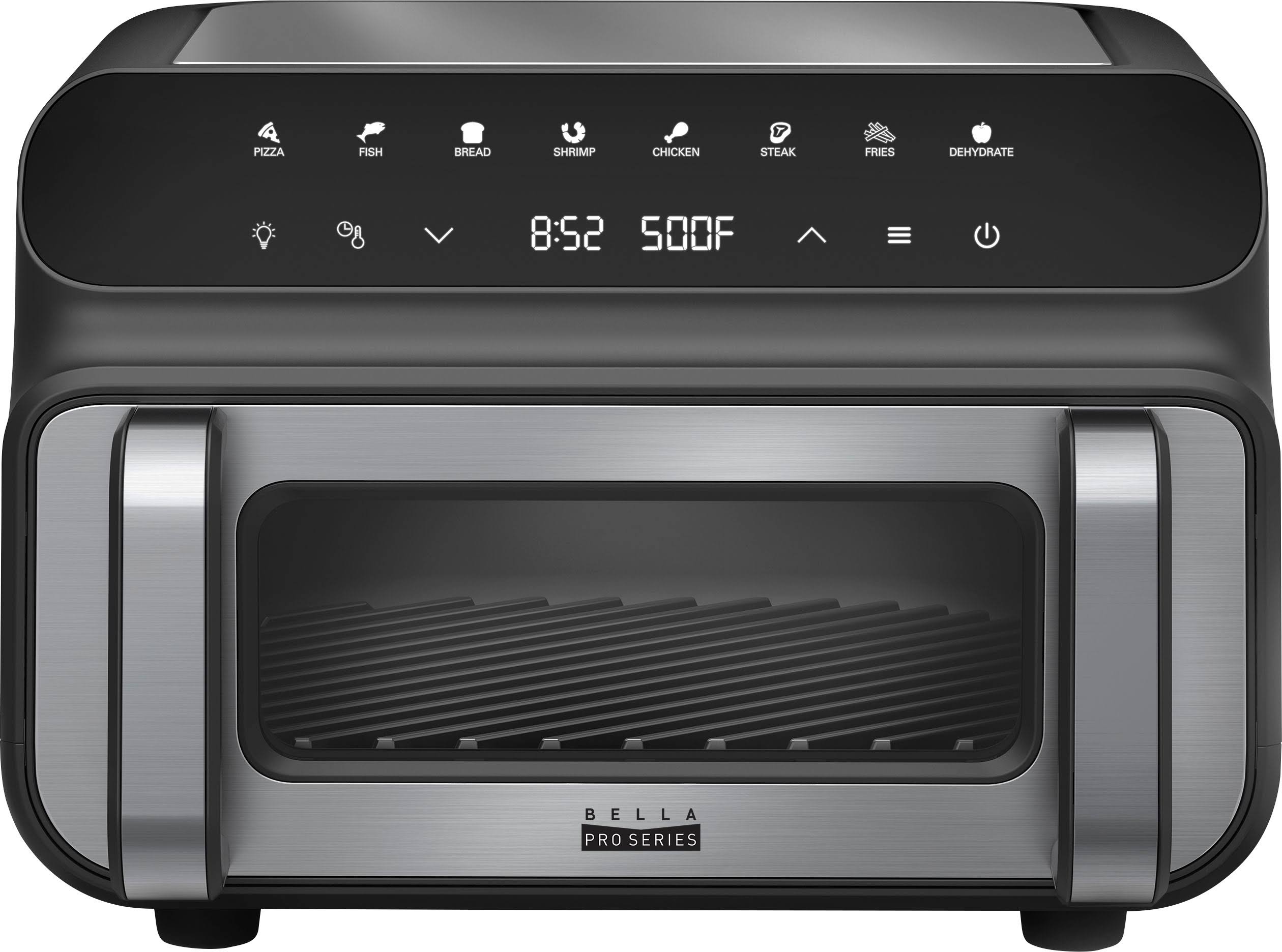 b22d7356cec5b5a46e5acc688d763d832f1fc8531d32485231915edb589de44a.jpg Bella Pro Series - 10.5-qt. 5-in-1 Indoor Grill and Air Fryer - Black - Image 1