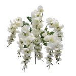 Mainstays Artificial Flower Wisteria Bouquet - White Color - 20 in