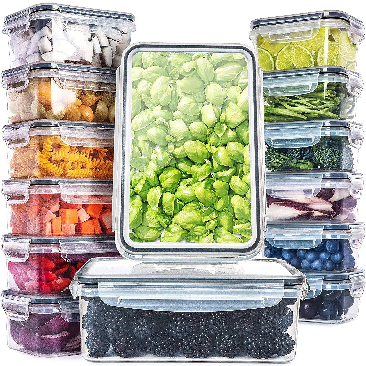 b281942a3b22f8259b9cbed8467a7d021d4a160f35f11701b16746dcd1df1cb5.jpg Fullstar Food Storage Containers with Lids (14 Pack) - Plastic Containers with Lids BPA-Free - Image 1