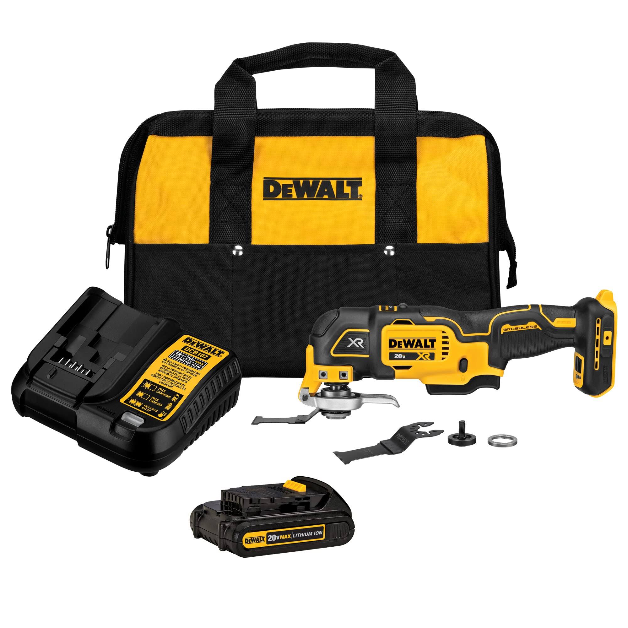 b29c492b2926e5aa4624fcc5a8424b6debc62228adfb5a62e5dff3d5fed70085.jpg DeWalt DCS356C1 20V Max XR 3-Speed Cordless Oscillating Multi-Tool Kit - Image 1