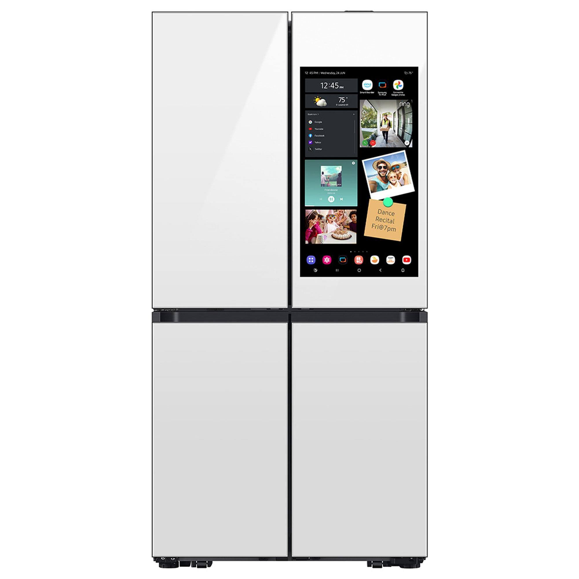 b29fe07d884394db4649304b0c91a05df4e02c6f5b038f6ad570482cdaca24e5.jpg Samsung - Bespoke 29 Cu. ft. 4-Door Flex French Door Smart Refrigerator with Ai Family Hub+ and Ai Vision Inside - White Glass - Image 1
