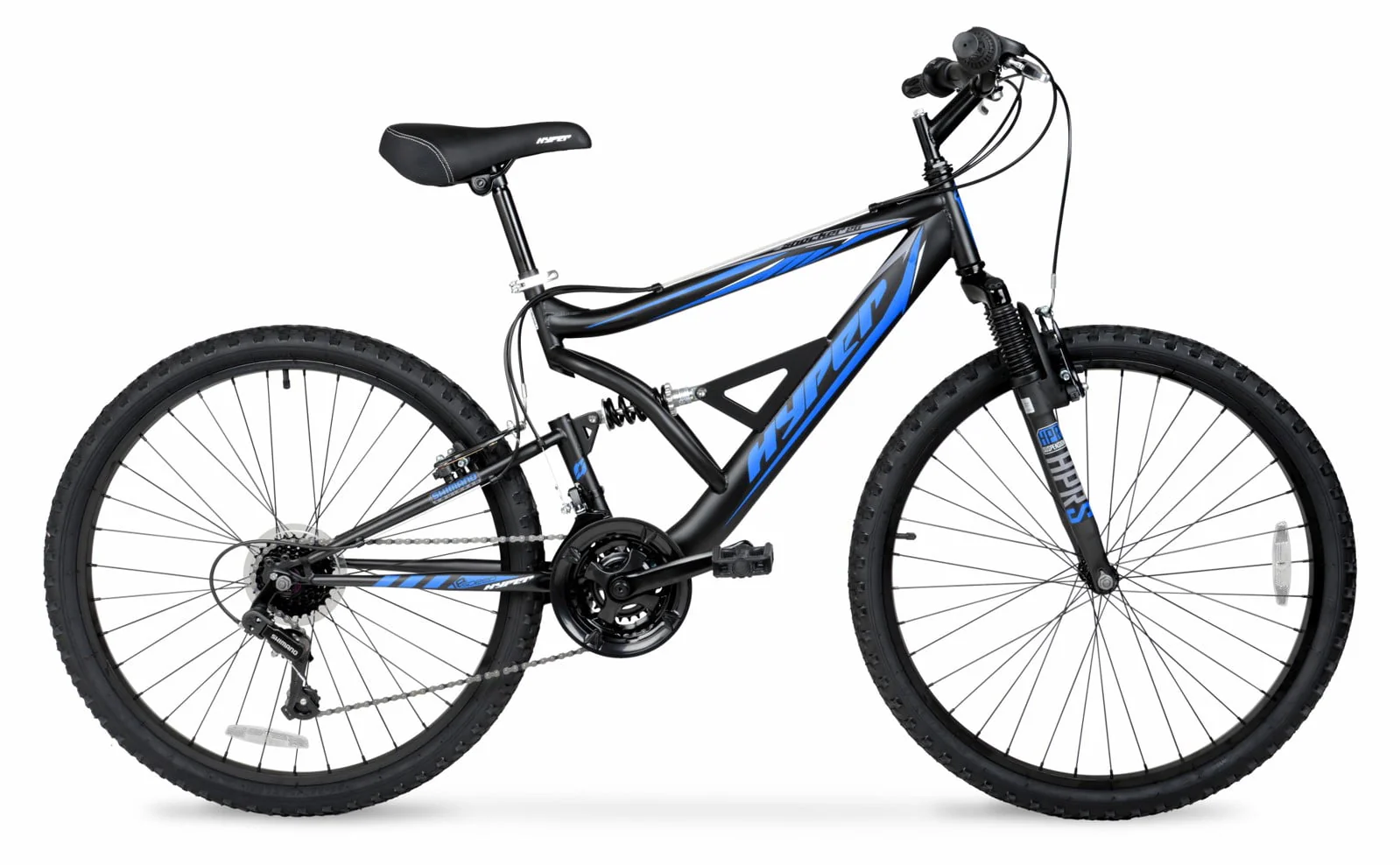 b2ab3ff10e884a606967b308c0dcca547207b02b300535313c1a7b142e34902e.webp Hyper Bicycles Men'S 26" Shocker Mountain Bike, Black/Blue - Image 1