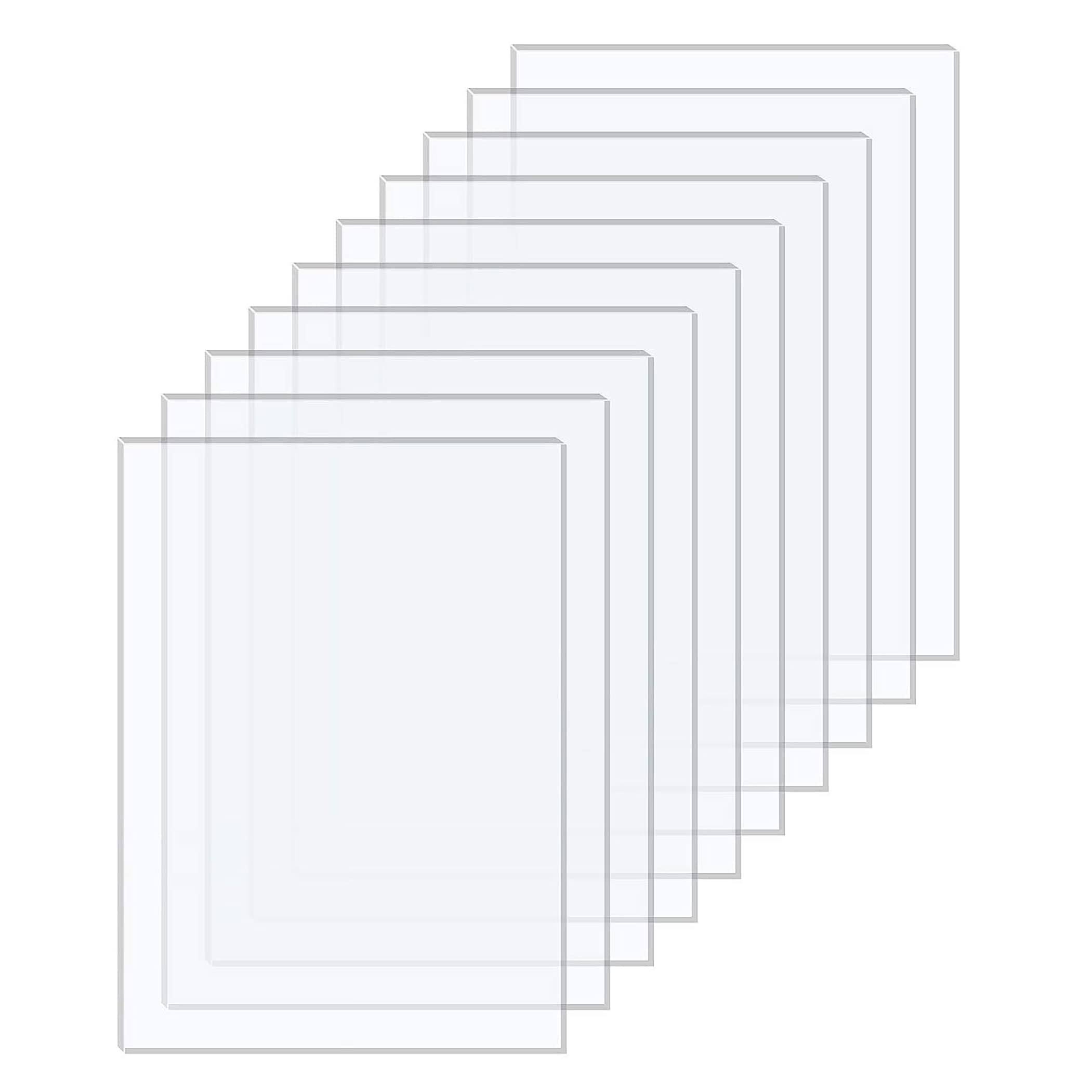 b2d1d1a635e1cd71b04fe437179755422b5e65b2b8c59d4a57e9726307fce736.jpg Displaybug Plexiglass Sheets Pack of 10 ÿ Durable Pet Sheet Panels for Poster Frames, Picture Frames, Arts and Crafts Plastic Sheeting ÿ Protective - Image 1