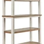 Signature Design by Ashley Realyn French Country 75" Bookcase with Drawer, Chipped White