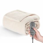 Sunbeam Microplush Heated Electric Throw Blanket - Sea Salt - 50 x 60 in