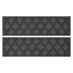 Weather Guard Argyle 8.5" x 30" Stair Treads in Charcoal (Set of 4)