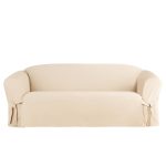 Sure Fit Heavyweight Cotton Duck Sofa Slipcover, Natural