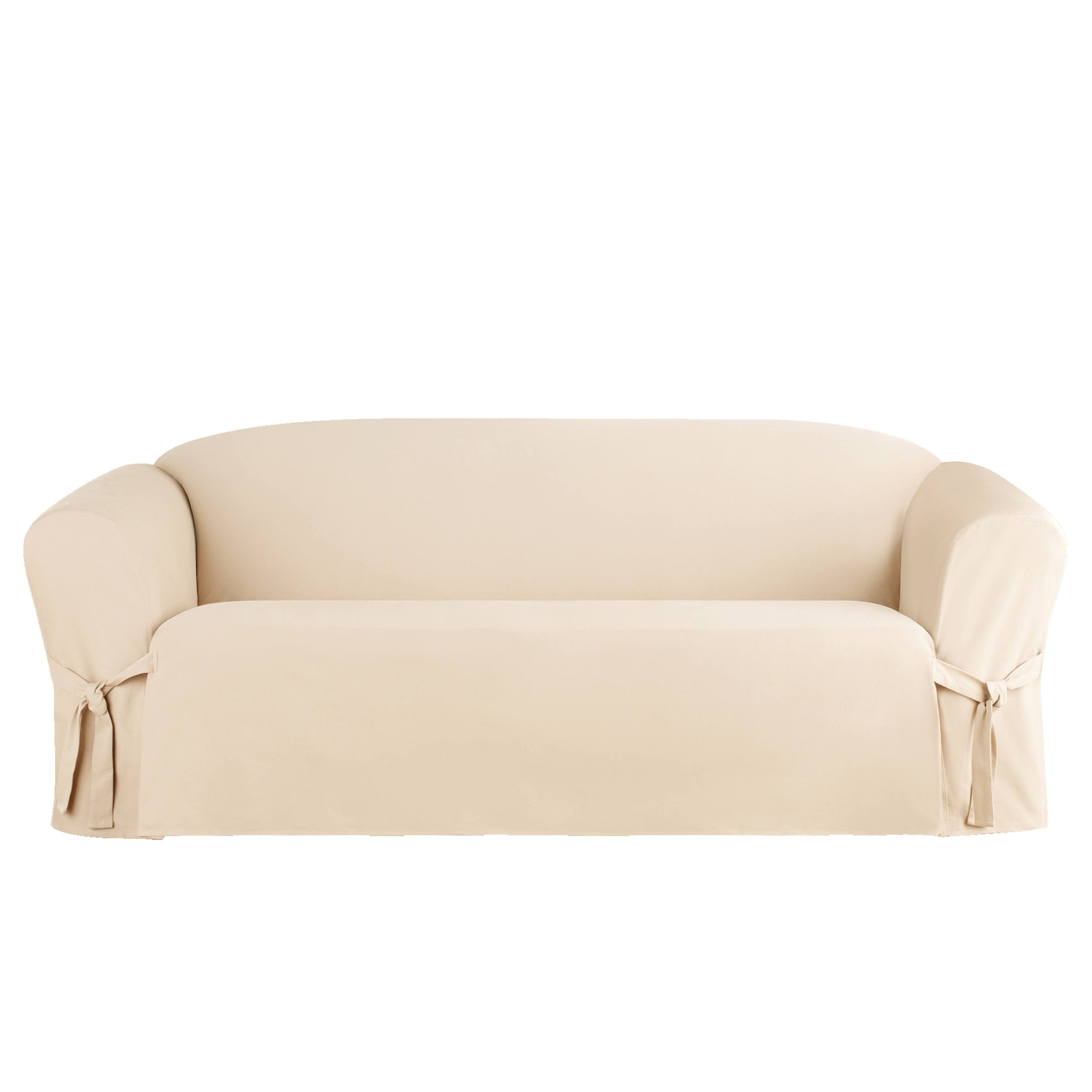 b363afd8f1e5e5e732a0257c1b6947a707000dba942121ed8bcfbcb60f9e560f.jpg Sure Fit Heavyweight Cotton Duck Sofa Slipcover, Natural - Image 1