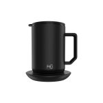 Ionmug Charging Coaster Stainless Steel Coffee Mug - Black - 12 oz