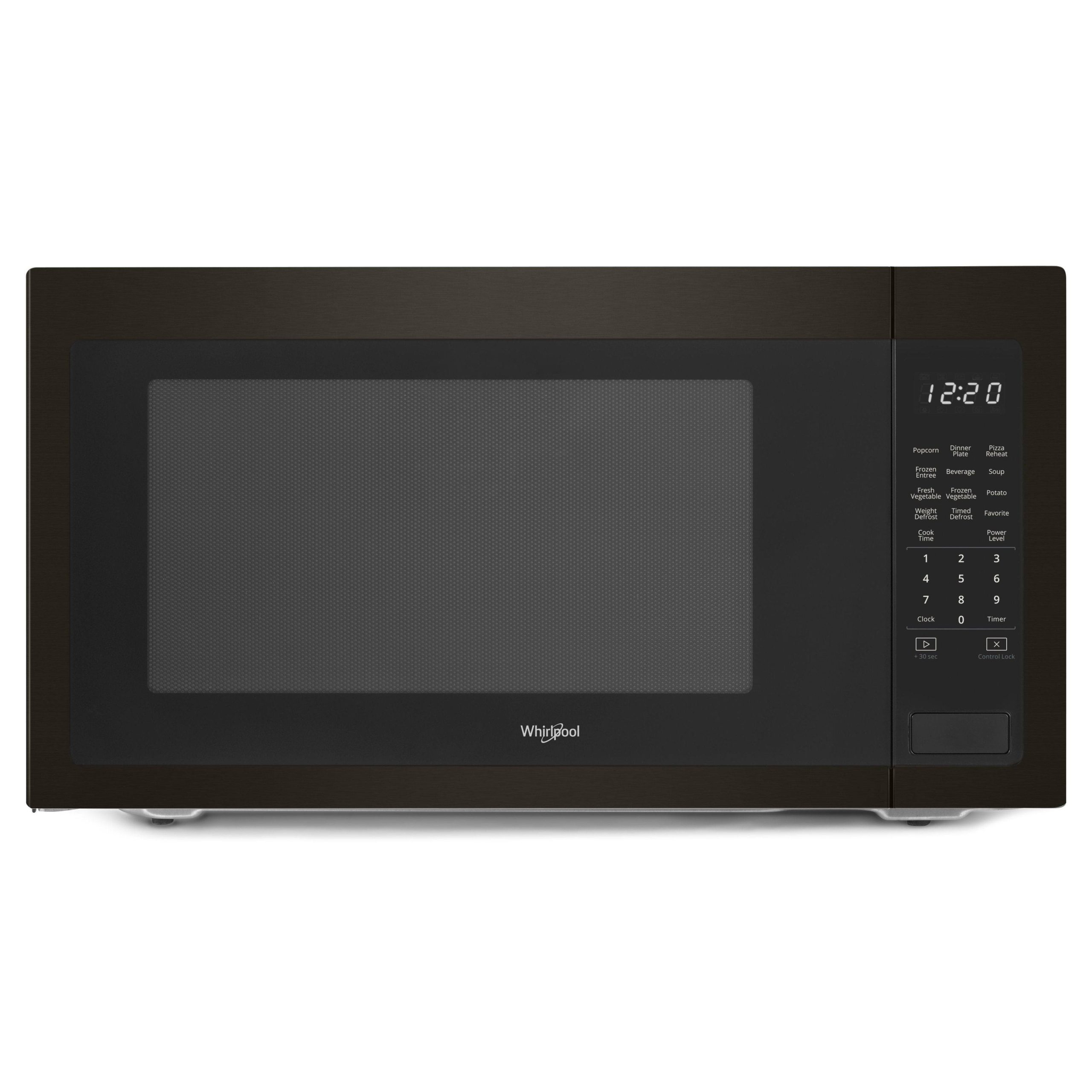b37d007c38e1f894850861dafad6d9fce280e12a37b202d7eabea4606348880e.jpg Whirlpool Countertop Microwave - 2.2 Cu. ft. Black Stainless Steel - Image 1