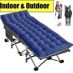 Docred Folding Camping Cots for Adults，heavy Duty Cots for Sleeping, Travel Military Portable Cots Bed with 2-Sided Mattress & Carrying Bag