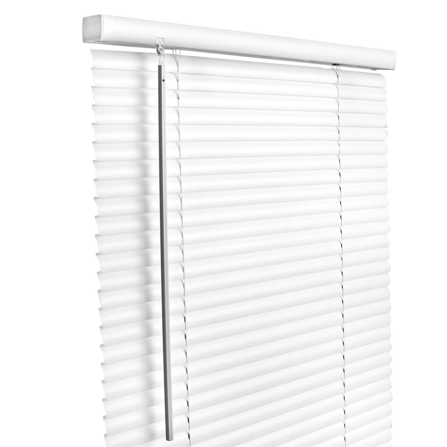 b3e58d4e02c4082e03db97adff7634bce25de442e5aecf06b06cb0594f0f9026.jpg Living Accents Vinyl 1 in. Blinds 29 in. W x 64 in. H White Cordless - Image 1