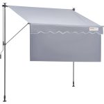 VEVOR Manual Retractable Awning, 78" Outdoor Retractable Patio Awning Sunshade Shelter, Adjustable Patio Door Window Awning Canopy with 39" Sun