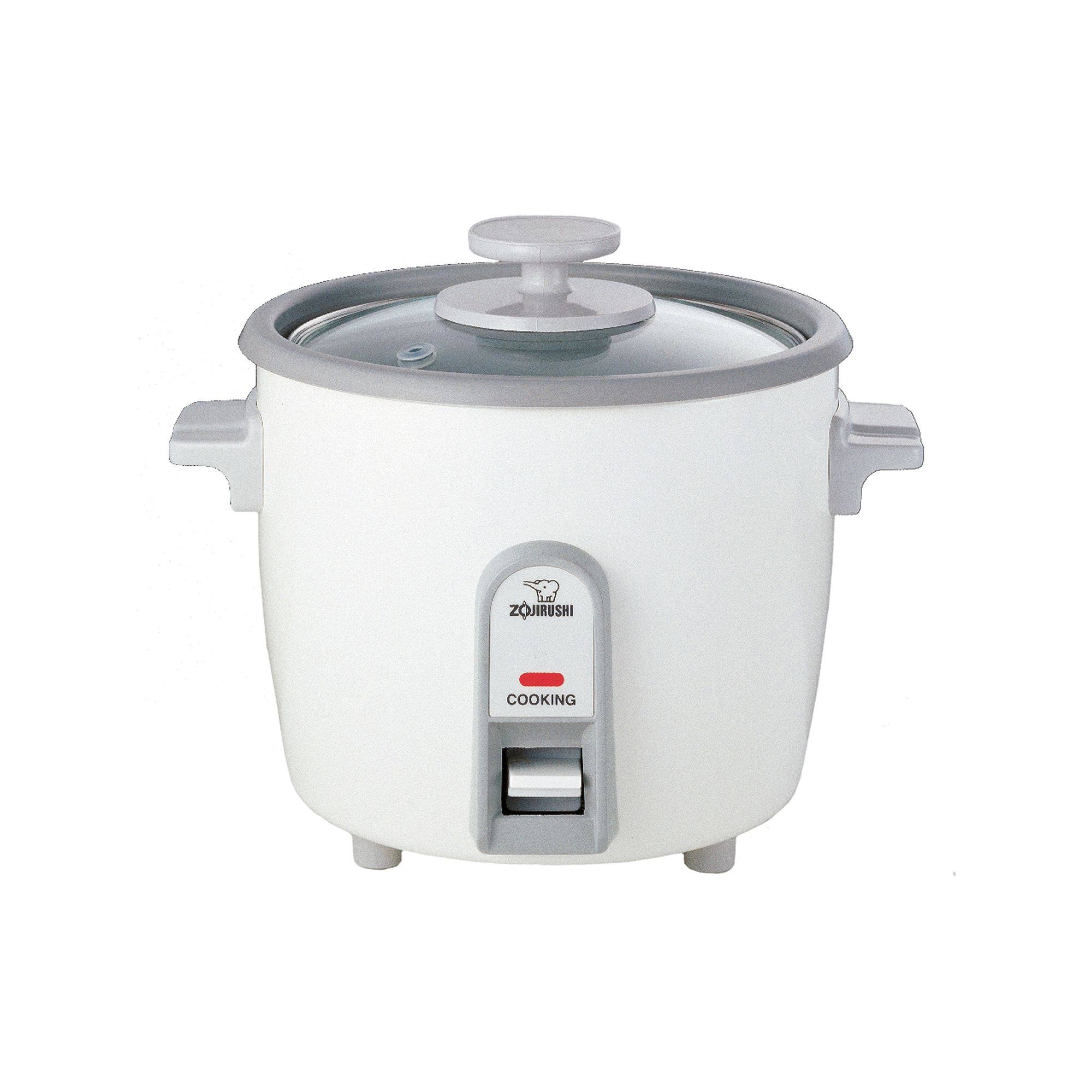 b437a5d43f1b7aaf144fa74d8035704bc4b561f1632e6507df5d0f1989bee6fe.jpg Zojirushi NHS-06 Rice Cooker/Steamer, 3 Cups, White - Image 1
