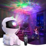 Fussion Star Projector Galaxy Light, Astronaut Night Light for Kids, Nebula Sky Starry Projector Light, Bedroom Decor Ceiling LED Lamp with Remote for Kids