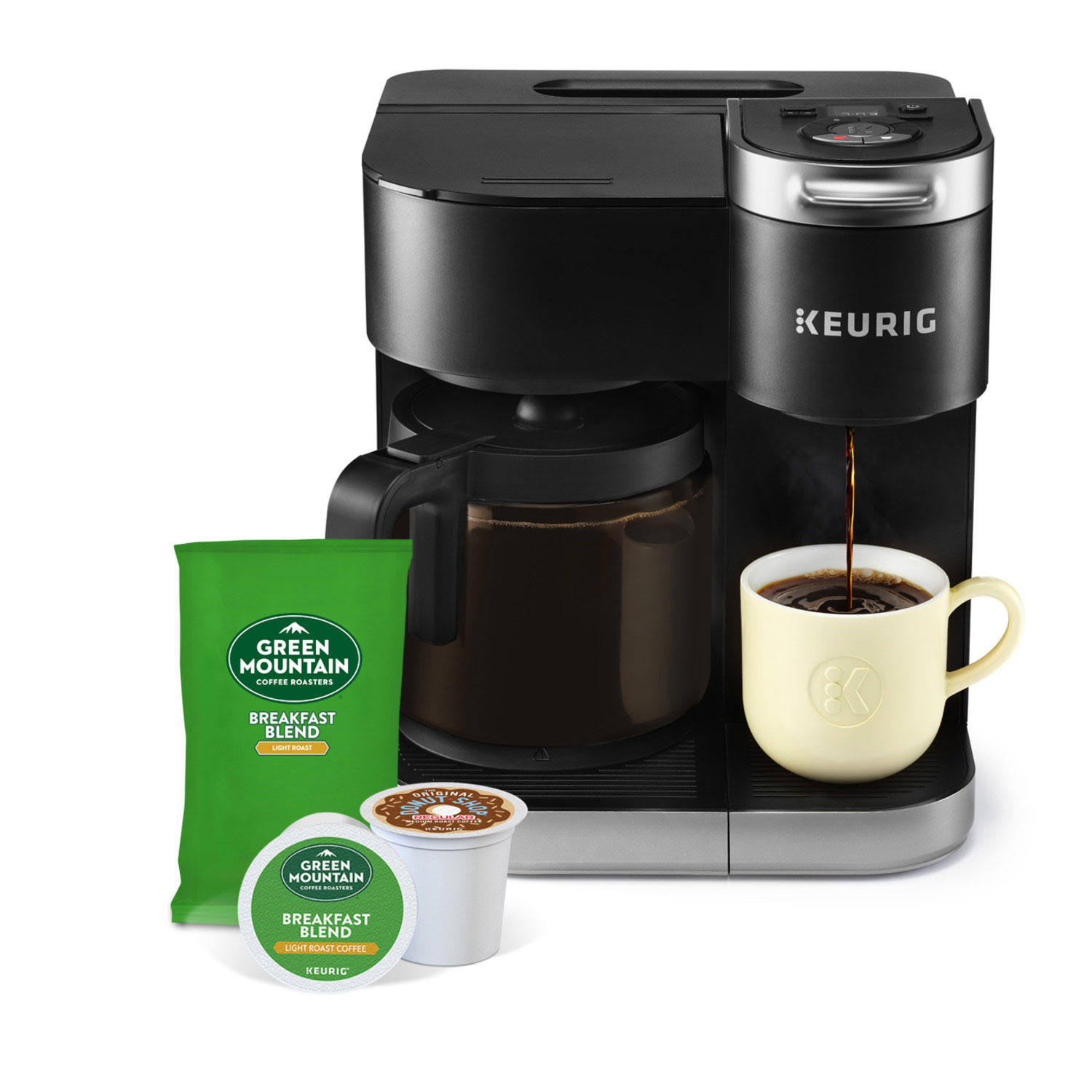 b479dc649feff0defbc915a5397c867688908ecbf8c893b88c2178274182e9f5.jpg Keurig K-Duo Single Serve and Carafe Coffee Maker - Image 1