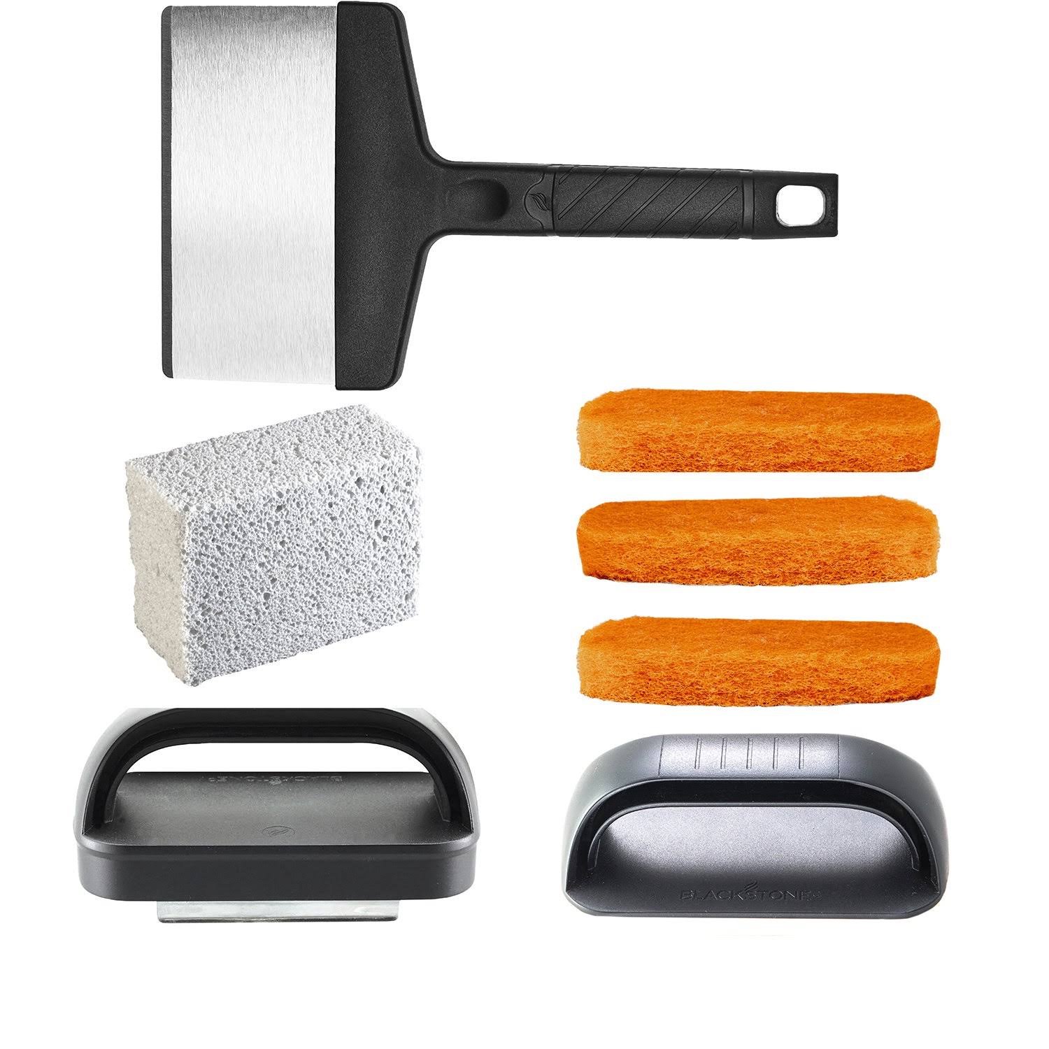 b48629e262e037283fc7e14162d7655a69bbe7a7000f95f1fcb6bfc96aab970d.jpg Blackstone 5376 Professional Griddle 8 Piece Cleaning Kit - Image 1