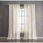 French Connection Charter Crushed Window Curtain, 100"x84", Natural