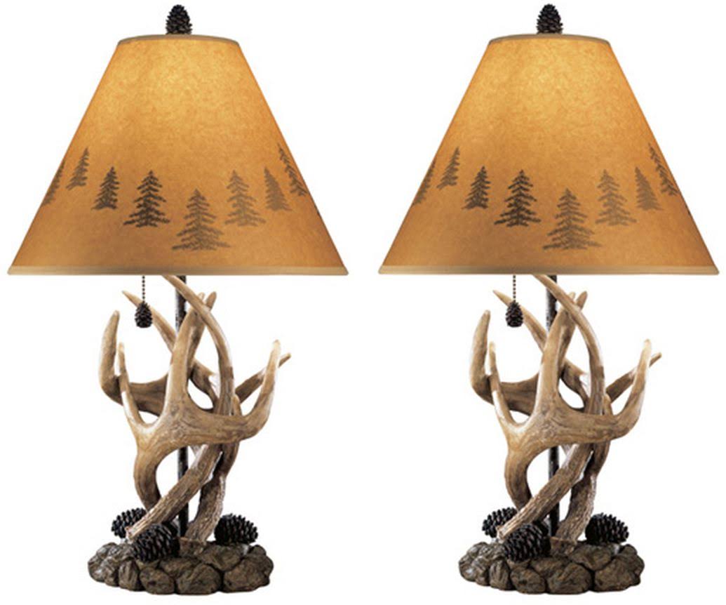 b4ca436486826cd27495013958af52e5e7e9204cac863bf0ec750a88cf287f85.jpg Signature Design by Ashley L316984 Antlers Table Lamp - Pair - Image 1
