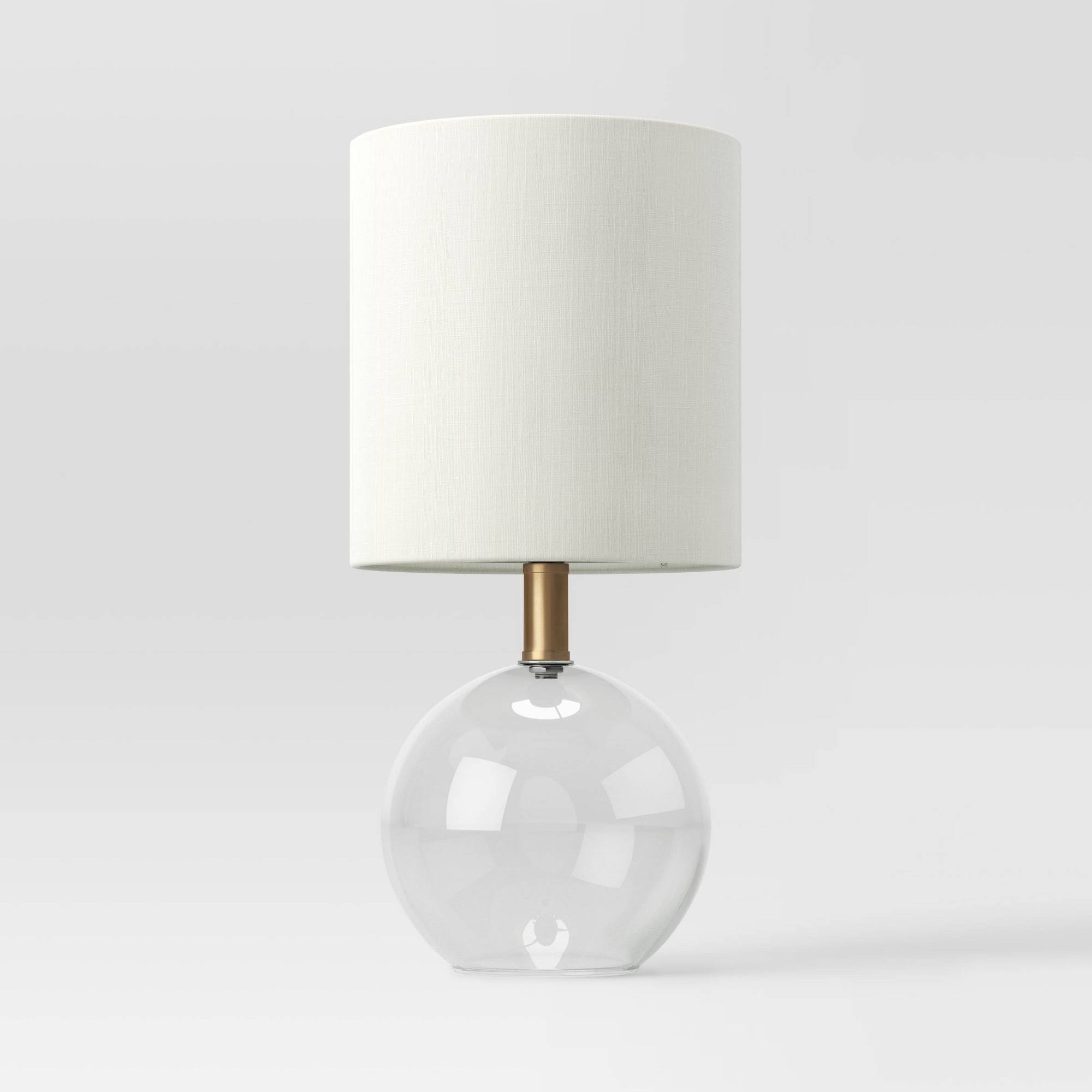 b4d46ef9164a36c754ed9b19f54a9f470b4400f8214a541f5abd278c5c4034a2.jpg Glass Sphere Mini Table Lamp Clear (Includes LED Light Bulb) - Threshold - Image 1